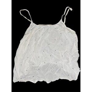 Nwt B.P Brand Nordstrom Dainty White Cropped Teen Crop Top Tank Sz M Juniors